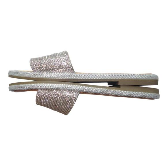 Glaze Elegant Rhinestone Slide Sandals Flats Size 6.5 - Picture 2 of 6